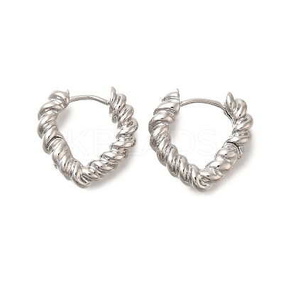 Rack Plating Twist Brass Hoop Earrings EJEW-I310-17P-1