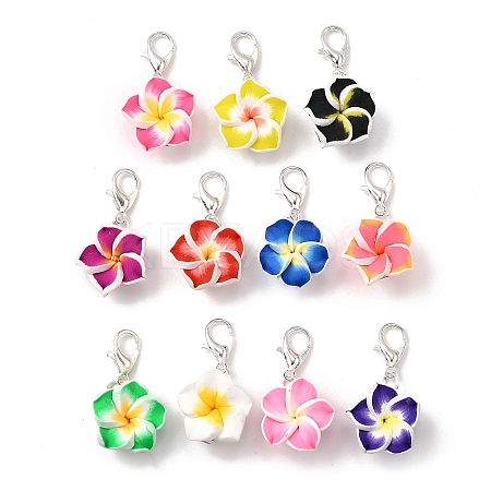 Handmade Polymer Clay Pendant Decorations HJEW-JM04001-1