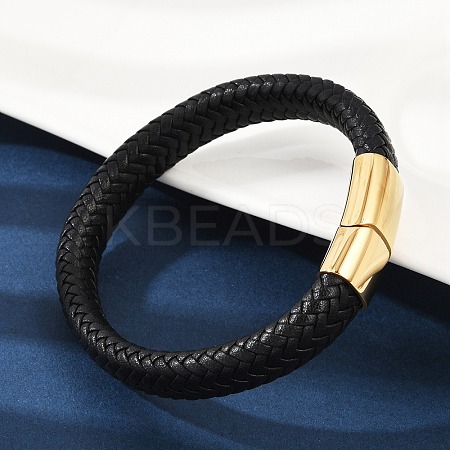 Braided Microfiber Leather Cord Bracelets for Women Men BJEW-D304-05G-02-1