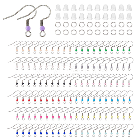 SUPERFINDINGS 130Pcs 13 Colors 316 Surgical Stainless Steel Earring Hooks STAS-FH0002-08-1