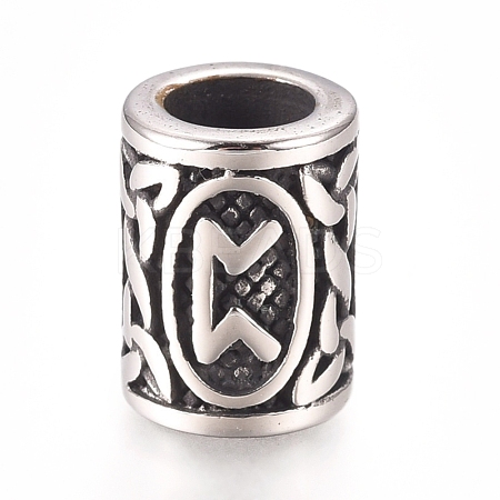 304 Stainless Steel European Beads OPDL-G010-07AS-03B-1