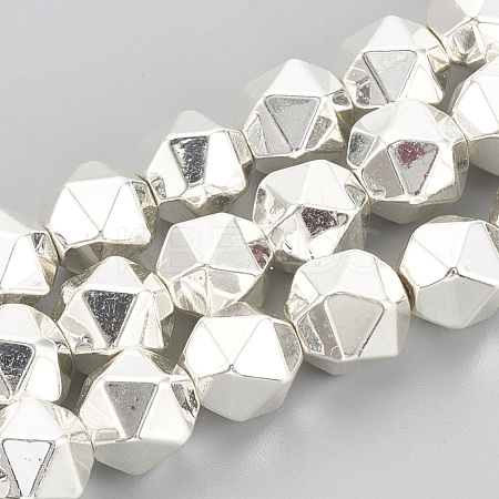Electroplate Non-magnetic Synthetic Hematite Beads Strands G-N0322-14S-1