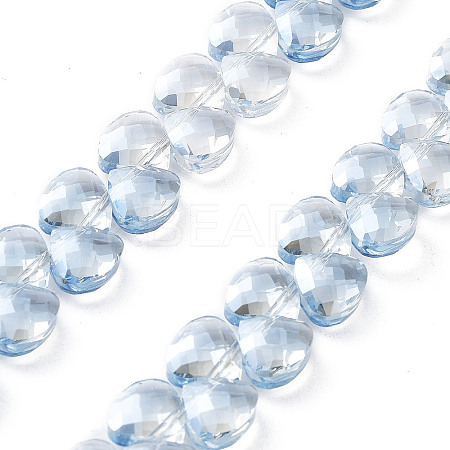 Electroplate Triangle Glass Beads Strands EGLA-A036-11A-PL03-1