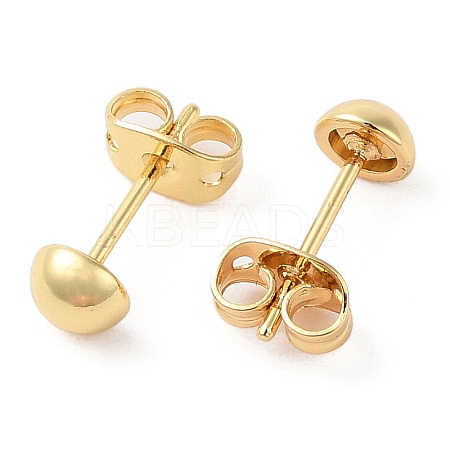 Rack Plating Brass Stud Earrings for Women EJEW-G394-18A-G-1