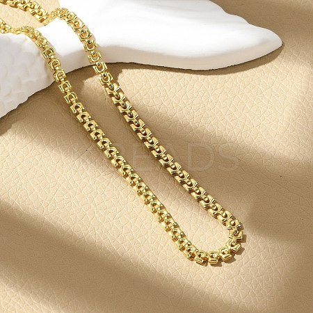 Brass Link Chain Necklaces for Women X-NJEW-K282-06G-1