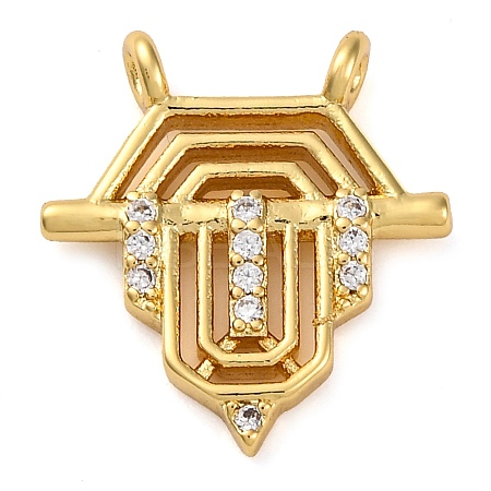 Brass Micro Pave Cubic Zirconia Pendants KK-K339-10A-01-1