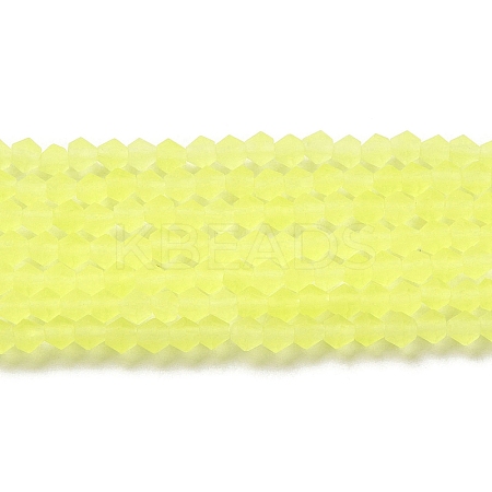 Imitate Austrian Crystal Frosted Glass Beads Strands GLAA-F029-TM3mm-B21-1