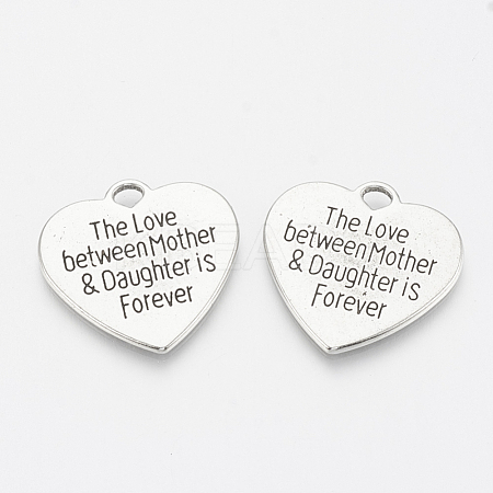 Tibetan Style Alloy Quote Pendants X-TIBE-Q085-04AS-LF-1