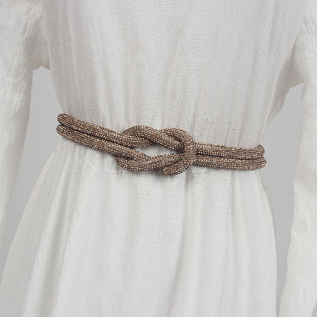 Alloy Full Rhinestone Knot Chain Belts for Dress FS-WG49D1E-01-1