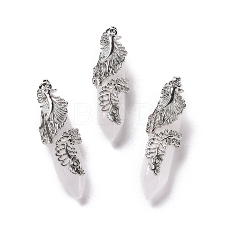Natural Quartz Crystal Pendants G-E059-02AS-06-1