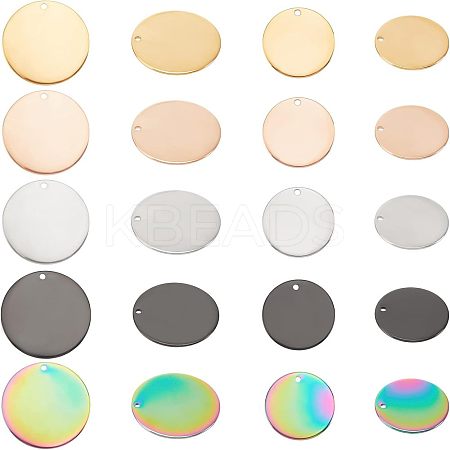 20Pcs 10 Style Ion Plating(IP) 304 Stainless Steel Charms STAS-UN0032-07-1