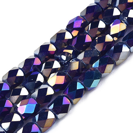 Electroplate Glass Beads Strands EGLA-N002-13-A01-1