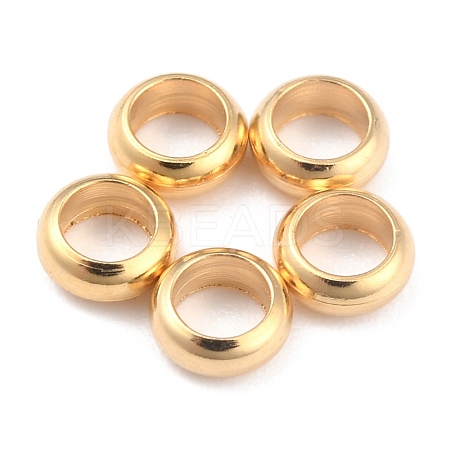 Rack Plating Brass Spacer Beads KK-O139-16D-G-1