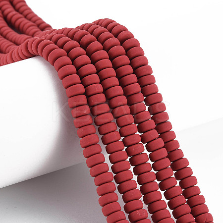 Handmade Polymer Clay Beads Strands LS-CLAY-N008-22-1