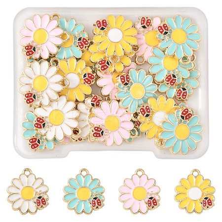 24Pcs Alloy Enamel Pendants ENAM-FS0003-77-1