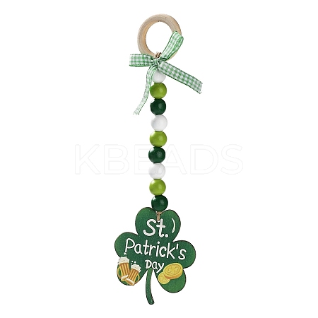 Saint Patrick's Day Wood Pendant Decoration LS-HJEW-G023-02C-1