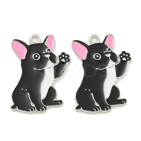 Rack Plating Alloy Enamel Pendants ENAM-Z014-01P-04-1