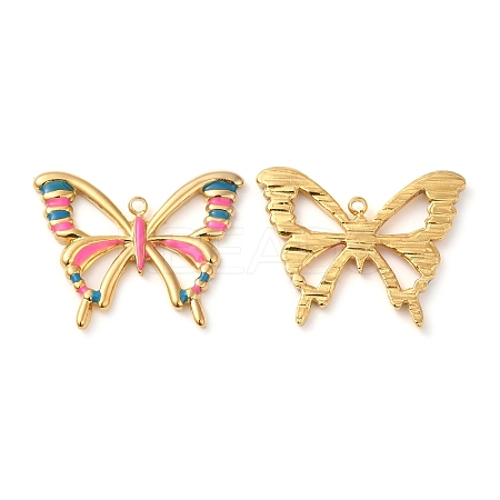 304 Stainless Steel Enamel Pendants STAS-K256-13G-01-1
