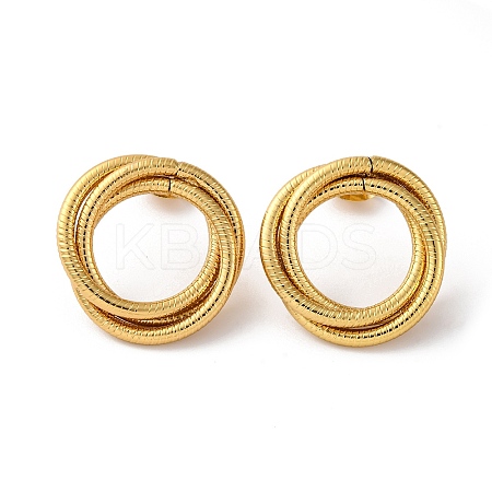 Multilayer Ring Shape Ion Plating(IP) 304 Stainless Steel Stud Earrings for Women EJEW-L287-016G-01-1