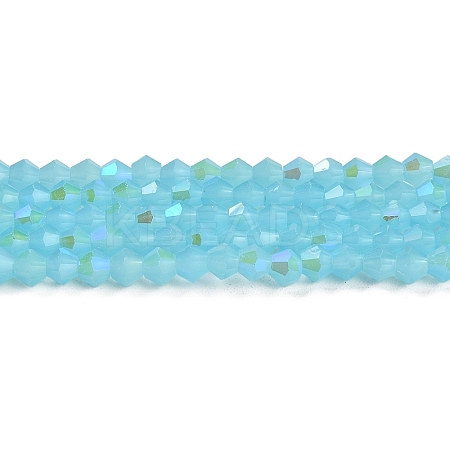 Imitation Jade Electroplate Glass Beads Strands EGLA-A039-J4mm-L03-1