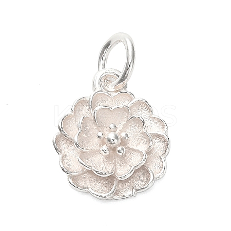 925 Sterling Silver Lotus Flower Charms STER-U009-01S-02-1