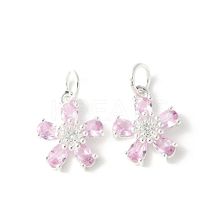 Brass Micro Pave Cubic Zirconia Pendants KK-U067-03S-03-1