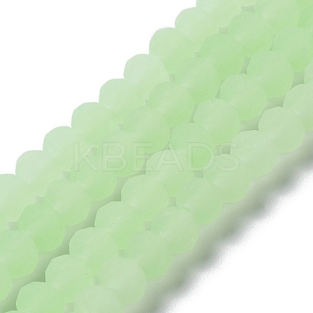 Imitation Jade Solid Color Glass Beads Strands EGLA-A034-J8mm-MD01-1