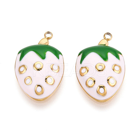 304 Stainless Steel Enamel Pendants X1-STAS-T068-05B-1