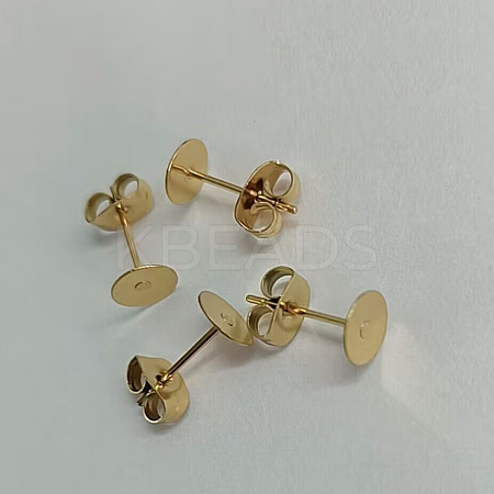 Ion Plating(IP) 304 Stainless Steel Stud Earring Findings STAS-H436-24G-3mm-1