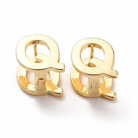 Initial Hoop Earrings for Women EJEW-P194-01G-Q-1