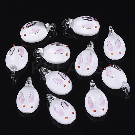 Handmade Lampwork Pendants X-LAMP-N021-002F-1
