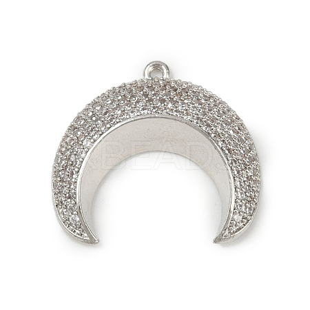 Brass Micro Pave Cubic Zirconia Pendants KK-M322-43P-1