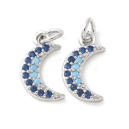 Brass Micro Pave Cubic Zirconia Pendants KK-U056-22P-1