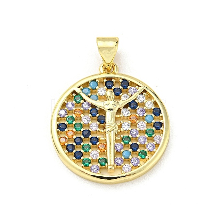 Brass with Cubic Zirconia Pendants FIND-Z023-09C-02-1