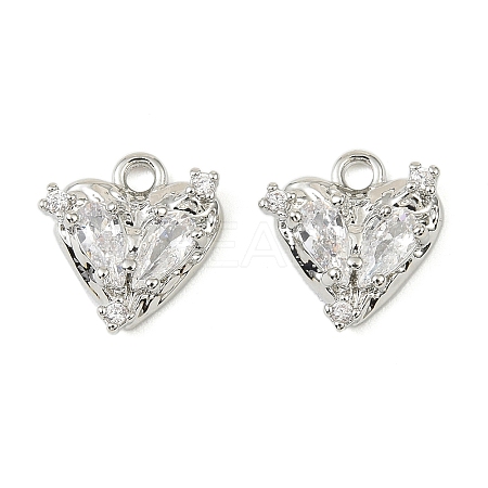 Brass Micro Pave Cubic Zirconia Charms LS-KK-C107-14B-P-1