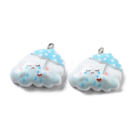 Weather Theme Opaque Resin Pendants LS-RESI-R444-01D-1