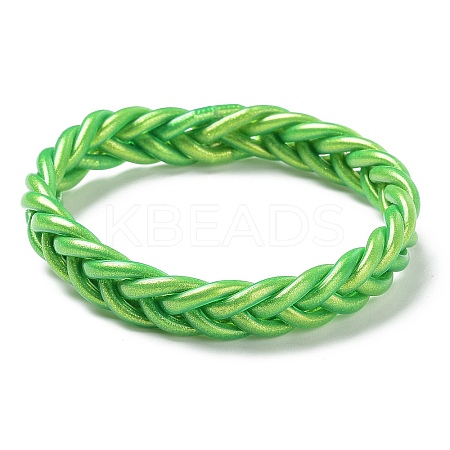 Sparkling Plastic Cord Braided Stretch Bracelets BJEW-R313-04D-1