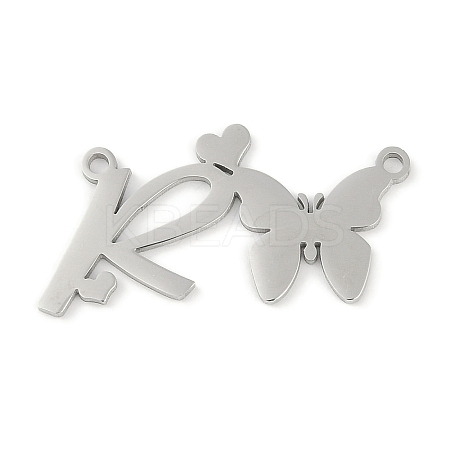 Non-Tarnish 304 Stainless Steel Pendants STAS-L279-002P-R-1