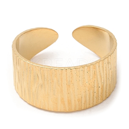 304 Stainless Steel Open Cuff Ring RJEW-K248-05G-1