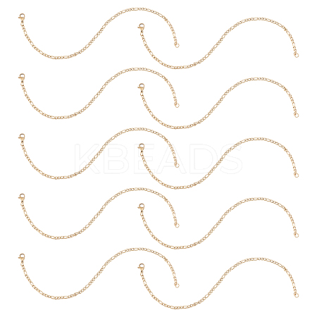 304 Stainless Steel Figaro Chain Necklaces STAS-UN0017-37G-1