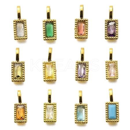 304 Stainless Steel Rhinestone Charms STAS-M109-04G-1