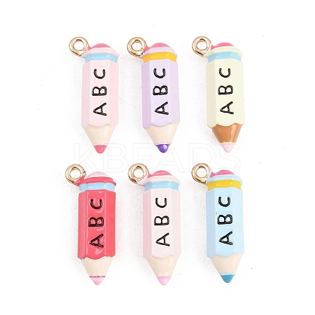 Alloy Enamel Pendants ENAM-D320-01B-1