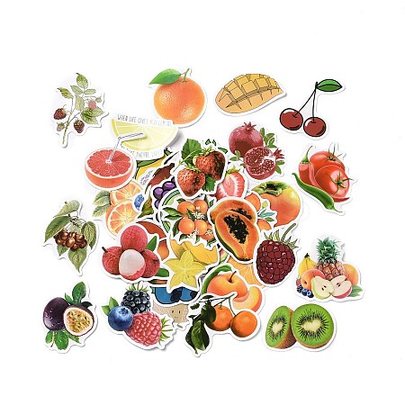 Cartoon Fruit Paper Stickers Set LS-DIY-G066-18-1
