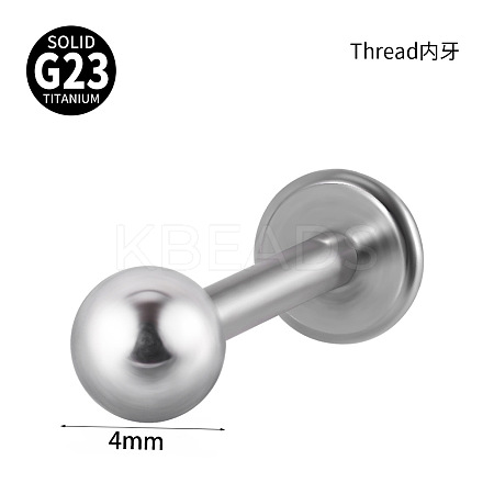 G23 Titanium 17 Gauge Internally Threaded Labrets WGEEA58-08-1