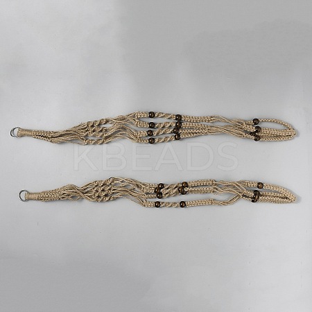 Cotton Crochet Macrame Hanging Planters AJEW-WH20042-17B-1