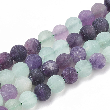 Natural Fluorite Beads Strands G-T106-180-1
