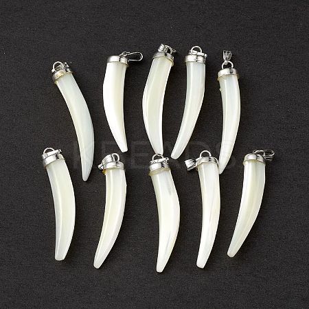 Natural Trochid Shell/Trochus Shell Pendants SSHEL-M021-11-1