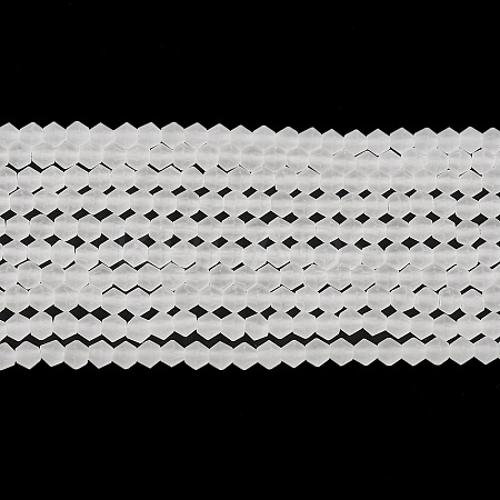 Imitate Austrian Crystal Frosted Glass Beads Strands GLAA-F029-TM3mm-B13-1