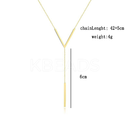 Alloy V-Shaped Tassel Necklaces WS1619-1