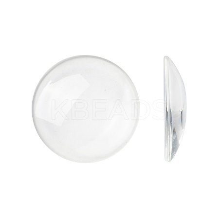 Transparent Glass Cabochons LS-GGLA-R026-45mm-1